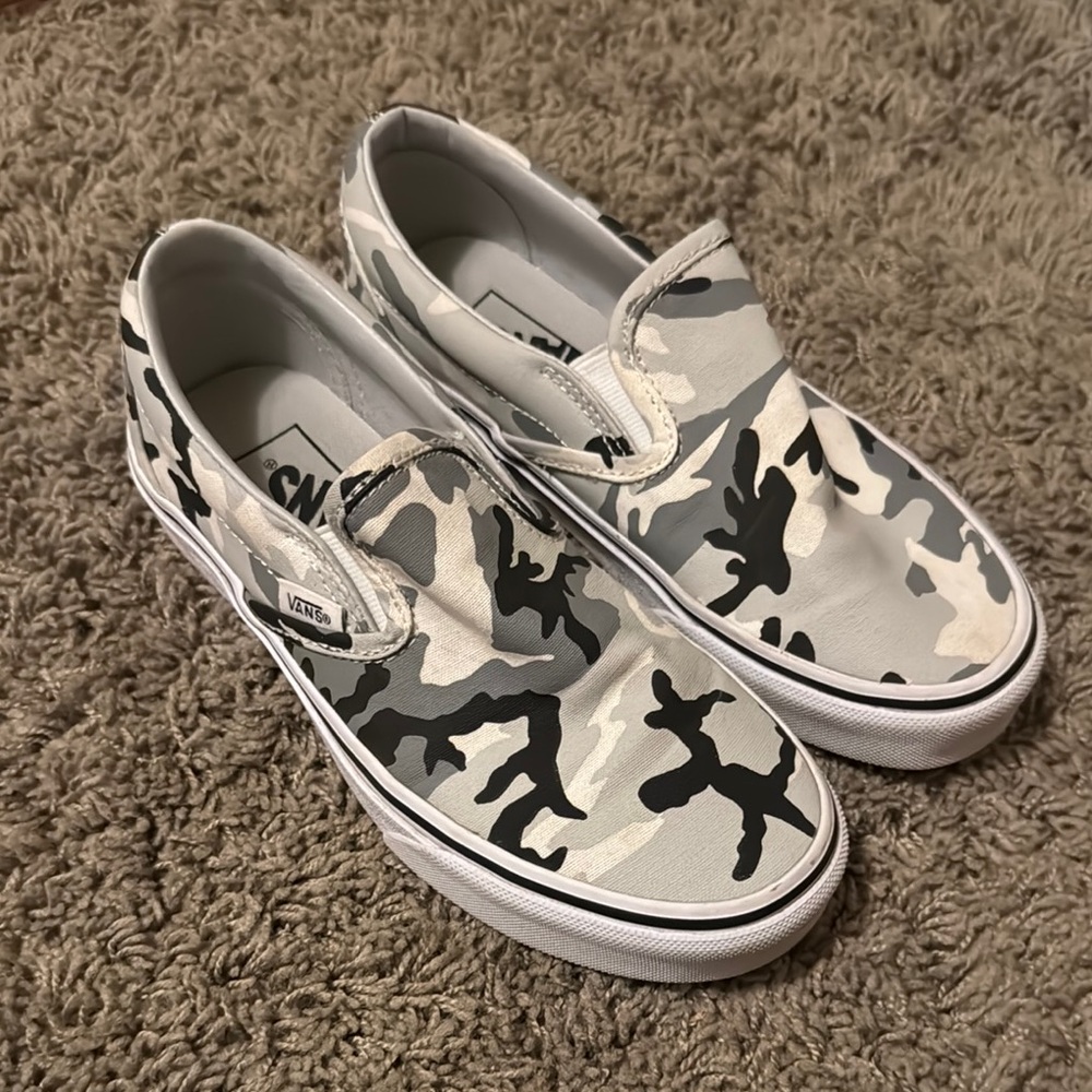 Vans Camo Slip-On Shoes - Gray